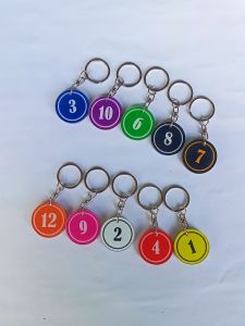 Gantungan Kunci Akrilik Nomor Pintu Kamar Loker Dll