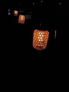 Waterproof Handmade Chinese Style Creative Bamboo Woven Solar Lantern For Outdoor Hanging Garden Decor Easy Install Easy