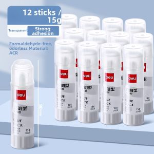 deli | High Adhesion Non-Formaldehyde Transparent Washable Strong Child Friendly School Start Suitable DIY Friendly Glue Sticks