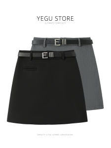 High Waist A-Line Mini Skirt Womens Spring 2025 Anti-Light Walking Short Skirt Bodycon Skirt Elegant Black Color