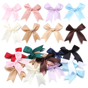 20 pcs/lot 8.5*8.5cm Colourful Satin Ribbon Bows Cute Ribbon Bow For DIY Craft Decoration Headwear Fashion Clothing Accessories