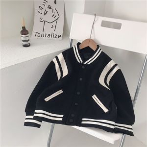 Spring and Autumn Girls Tops Childrens Clothing Korean Style Baseball Jacket Baby Cotton Padded Jacket Boys Coat Winter
