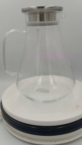 Bình thủy tinh chịu nhiệt có lõi lọc trà 1.8 L cao cấp