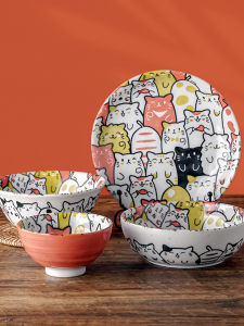 Mino Yaki | Cute Cartoon Ceramic Rice & Noodle Bowls