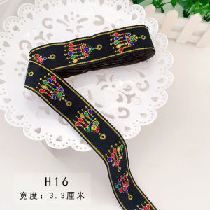 Black Ethnic Style Lace Minority Groups Miao Yi Dong Tujia Clothing Decoration Accessories Fabric for DIY Sewing Projects