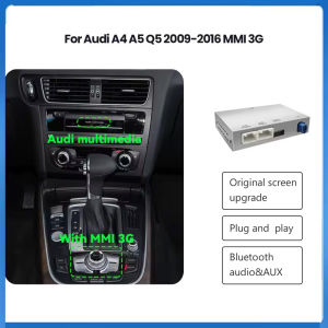 For Audi A4 B8 A5 Q5 2009-2015 Wireless CarPlay Android Auto with MMI 3G with AirPlay Mirror Link Bluetooth Navigation