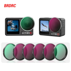 BRDRC UV/CPL/ND8/16/32/64 Filter Kits For DJI Osmo Action 3 4 5 Pro Optical Glass Aluminum Alloy Frame Action Camera Accessories