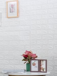 70cm*2m 3D Soft Foam Brick Wallpaper Sticker Roll DIY Self Adhesive Living Room Home Kitchen Bathroom Decorative Wall Paper