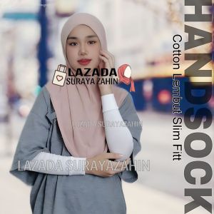 [ 54 KG - 79 KG ] Handsock Cotton Lembut Cuff Half / Handsock Pendek Cotton Muslimah