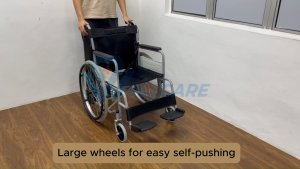 [Same-Day Delivery] 13KG Foldable Ultralight Wheelchair 18 Inch Seat