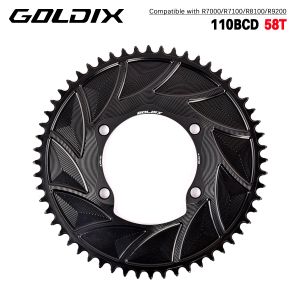 GOLDIX | GOLDIX AERO 3mm Offset 110BCD 4‑Bolt Narrow Wide AERO Chainring Road Bike Sprocket For Shimano R7000 R7100 R8100 R9200
