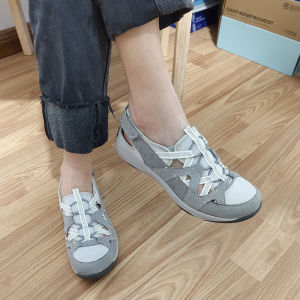 Casual Womens Sandals 39-44 Size Range Magic Sole Buffer Shock Absorption Flat Heel Memory Foam Insoles for Young and Middle-aged