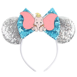 Kawaii Disney Marie Cat Headband Sequined 5"Bow Headband Adult Children Birthday Party Hair Accessories Cosplay Hair Accessories