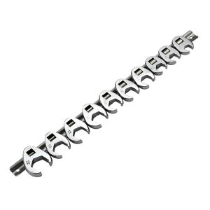 10PCS Heavy-Duty 3/8Inch Drive Crowfoot Wrench 3/8Inch Drive Carbon Steel Open End Foot Spanner Torque Wrench Keys Kit