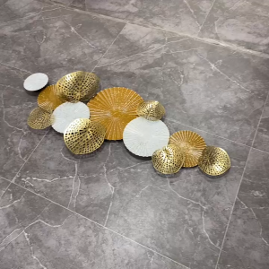 130x50cm Home Ornaments Iron Art Metal Hollowed Out Turtle Back Leaf Lotus Leaf Wall Decoration Background Hanging Ornaments