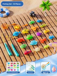 BABYSHOME | Educational Fishing Game Toy for 3 Year Olds and Up Magnetic Fish