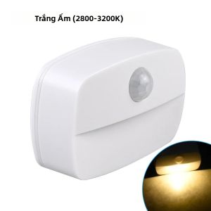 Đèn Ngủ Cảm Biến Chuyển Động Sử Dụng Pin AAA Dán Được Mọi Nơi Tự Động Bật/tắt Ánh Sáng Dịu Nhẹ Dùng Cho Tủ Quần Áo Đầu Giường Phòng Tắm - Tùy Chọn Gói 1/3/6 Chiếc