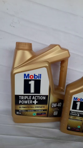 Mobil1 0W-40 น้ำมันเครื่องเบนซิน แกลลอนสีทอง สังเคราะห์แท้ 100% **ฟรีเสื้อ MOBIL 1ตัว** กดตัวเลือกขนาด ( 4+1 ลิตร / 4ลิตร / 1ลิตร).