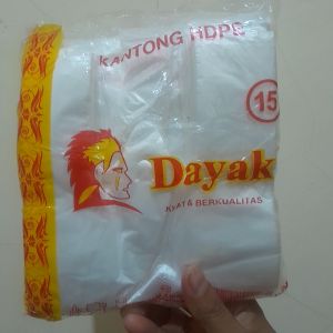 Kantong Plastik putih Bening merk DAYAK Ukuran 15/24