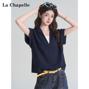La Chapelle | Layered V-Neck Short Sleeve Shirt Designed for Style