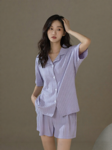me home wear | Summer Cotton Lightweight Pajama Set