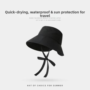 PEILUOYI | Bow Ribbon Red Fishing Hat UV Protection Foldable