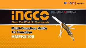 INGCO POCKET MULTI-FUNCTION TOOL | 10 FUNCTIONS | HMFK8108