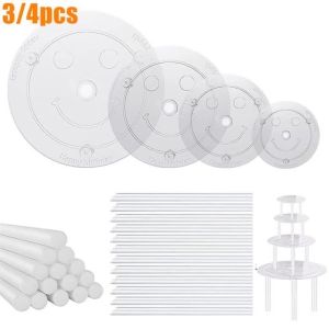 Multi-layer Cake Stand Suspended Gasket Cake Tier Support Cake Dowel Rods Set Cake Stands Support Straw Frame DIY Cake Decor