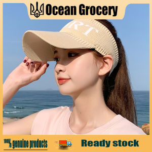 Edisi bahasa Korea Topi Wanita Knit Visor SPORT Topi SPORTS Olahraga Rajut Katun Topi Pantai/kain terbaik