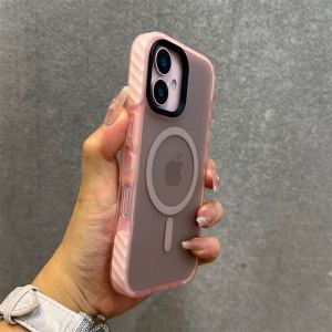 Non-slip Bumper Frosted MagSafe Phone Case For iPhone 17 Air 14 15 16 Plus 15 12 13 14 16 17 Pro Max 11 Wireless Charging Matte Hard PC Shockproof Cover