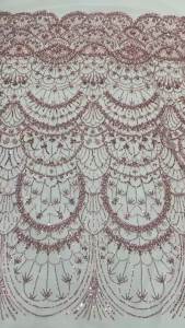 SKIG Nigerian Luxury Sequins Lace 2026 5 Yards African French Embroidered Beads Tulle Net Lace Fabric For Wedding Dress Sewing