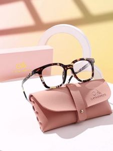 CATMONROE Kính Đọc Sách Gọng PC Họa Tiết Da Báo 1 PC Kính Máy Tính Thời Trang Dành Cho Phụ Nữ Và Nam Giới Thoải Mái Tại Nhà Phong Cách Vuông