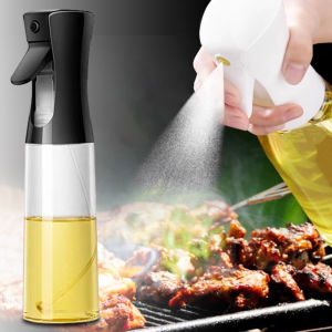 Home Plastic Transparent Oil Spray Bottle Edible Olive Oil Glass Bottle Atomized Misty BBQ Oil Pot Tank Kitchen Gadgets