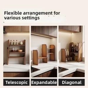 ZHUSHANXIA | Extendable Spices Storage Rack for Kitchen
