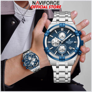 NAVIFORCE watch for men water proof mensale original stainless steel stopwatch mens gift set with box 8042
