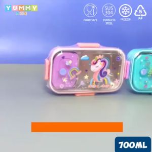 BENTO TEMPAT MAKAN STAINLESS 304 SEKAT 2 VOLUME 700ML 11117