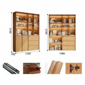Solid Wood Simple Bookshelf