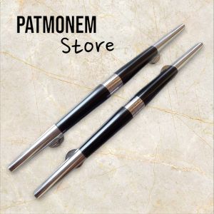 Handle gagang pintu model pensil panjang 45cm hitam glosi