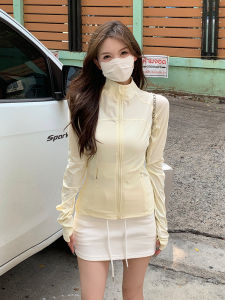 SUHUIQIAN | Sunproof UV Protection Ice Silk Thin Quick Drying Tapered Waist Slim Fit Blouse