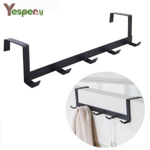 YESPERY Metal Door Hooks Practical Hat Clothes Wall Hook 5 Hooks Coat Towel Hanger Rack for Door Back Kitchen Bathroom Organizer