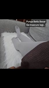 BELLINO - Kaos Kaki Jempol Panjang Selutut Size Jumbo Muat Betis Besar Kaus Kaki Muslimah Kanik XL Tapak Hitam Anti Kotor Kaos Kaki Polos Dan Telapak Hitam - Lazada
