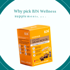 BJN Sacha Inchi Oil ADVANCED " With Vitamin D & K" 60 Capsules