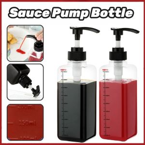 1000/500ml Hand Sugar Pressure Bottle Plastic Fructose Squeeze Bottle Kitchen Seasoning Special Pump Bottle Dispenser