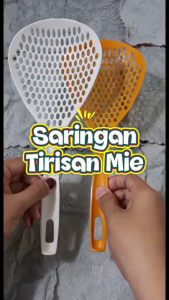 ZM Sendok Saringan Mie Besar Silikon - Penyaring Kuah Sayur Rebusan Praktis - Bahan Plastik Silikon Tahan Panas - Serbaguna Multifungsi - Ukuran 34.5cm x 13.5cm (EXPORT)