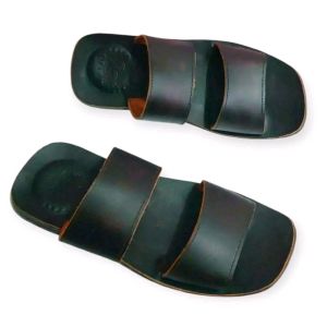 SANDAL KULIT PRIA ( GARANSI KULIT SAPI 100% ) MODEL 4022 COKLAT ( PREMIUM HIGH QUALITY )