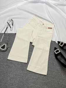 High Waist Slimming Stretchy Autumn Denim Pants Womens 2025 New Style Micro Flared Versatile Short plus Size Nine Points
