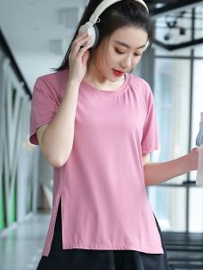 เสื้อยืดยูนิฟอร์มออกกำลังกายสำหรับผู้หญิงไซส์ใหญ่ 200 ปอนด์ หลวมๆ แห้งเร็ว ฤดูร้อน สำหรับผู้หญิง ชุดโยคะ ชุดกีฬา ชุดออกกำลังกาย