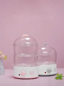 Electric Steamer 3-layer Large Capacity Siu-mai Steamer Multifunctional Food Steamer Breakfast Machine With 60 Minute Timer