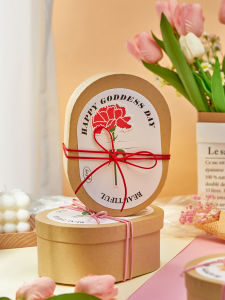 Valentines Day Gift Box Womens Day Mothers Day Goddess Day Present for Girlfriend Premium Oval Packaging Box Baking Supplies