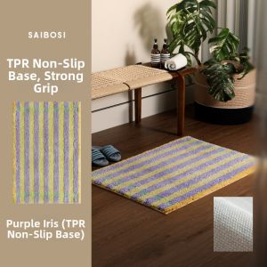 SAIBOSI | French Vintage Non-slip Fast Drying Air-permeable and Water-absorbent Bathroom Mat